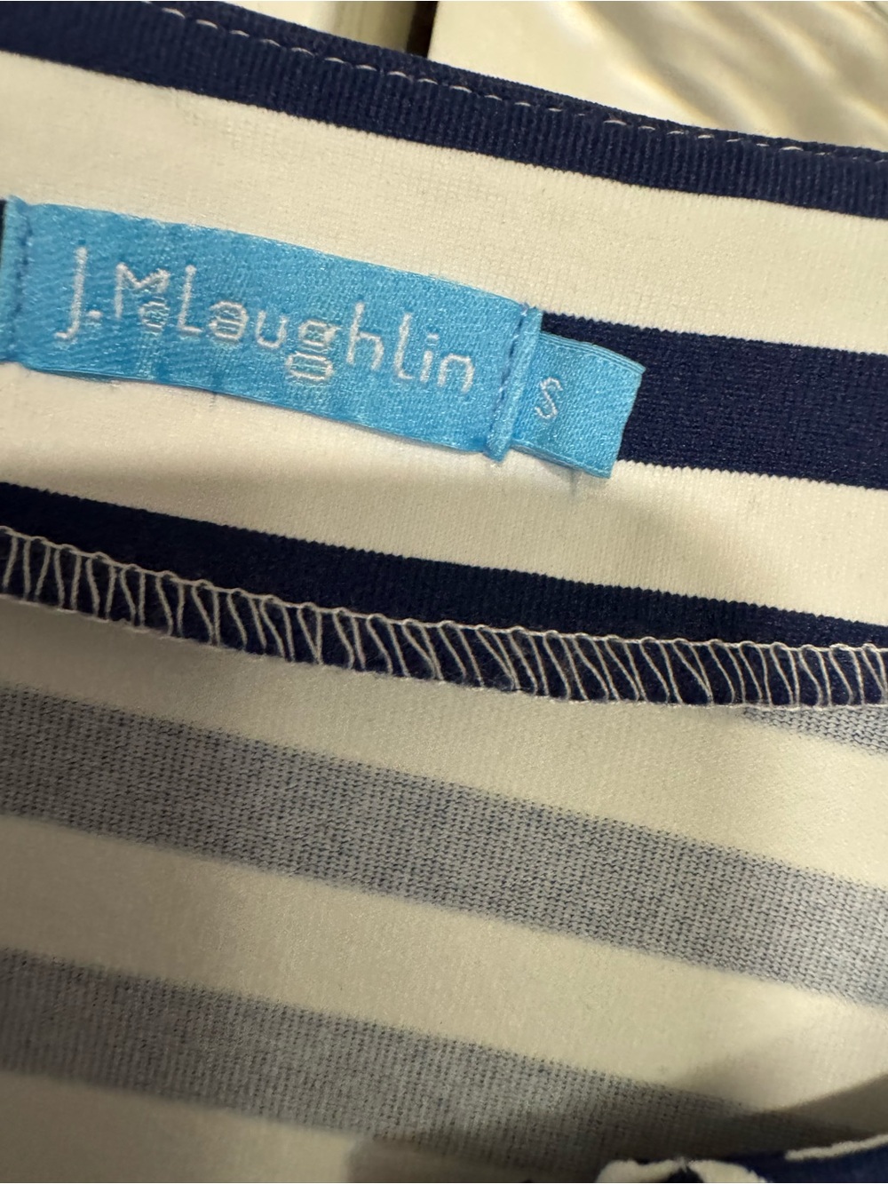 J.McLaughlin Catalina Boca Navy White Stripe Tunic Top Small - Picture 5 of 5